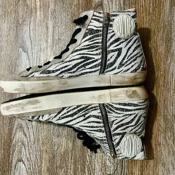 Golden Goose Zebra Print Sneakers - Black and White - Picture 2 of 8